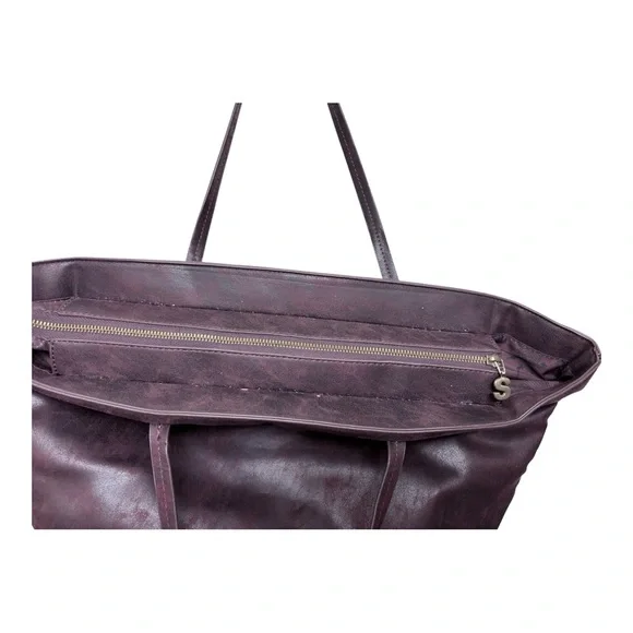 Desigual Bols Bold Sicilia Zipper Large Tote Bag In Burgundy - Picture 6 of 8